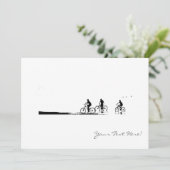 Drie fietsers Schets All Purpose Invitation Card Kaart (Staand voorkant)