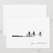 Drie fietsers Schets All Purpose Invitation Card Kaart (Voorkant / Achterkant)