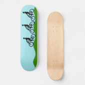 Drie fietsers skateboard (Voorkant)