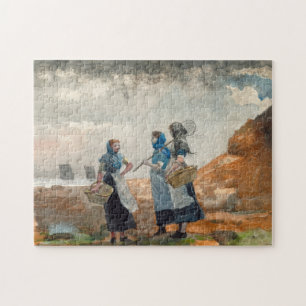Drie Fisher Girls, Tynemouth door Winslow Homer Legpuzzel