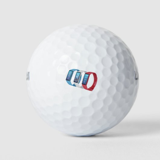Drie fitnesstrackers golfballen (Voorkant)