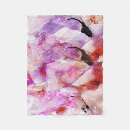 Drie Flamingos Fleece Deken (Voorkant)