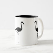 Drie Flamingos Tweekleurige Koffiemok (Voorkant rechts)