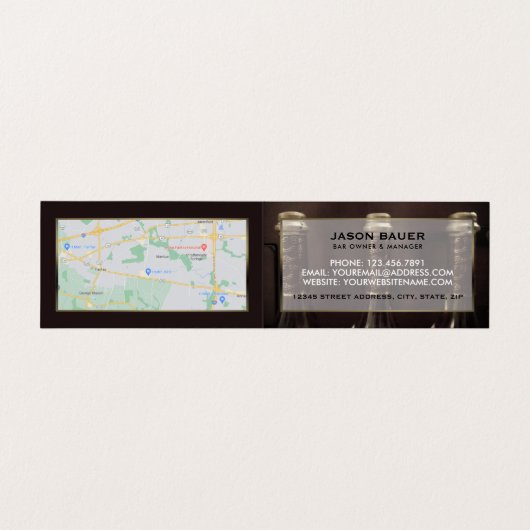 Drie flesjes beeldscherm, wijnstang/wijnmoer, gede visitekaartje (Binnenkant ongevouwen)