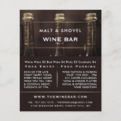 Drie flessenschermen, wijnstang/wijnbouw Advertere Flyer (Voorkant)