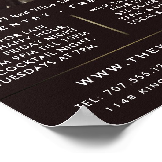 Drie flessenvertoning, Wijnbar/Wijnmakerij Adverte Poster (Hoek)