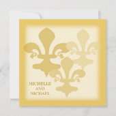 Drie Fleur de Lis Golden Impressions Kaart (Voorkant)