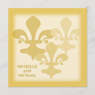 Drie Fleur de Lis Golden Impressions Kaart