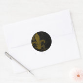 Drie Fleur De Lis Ronde Sticker (Envelop)