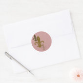 Drie Fleur De Lis Ronde Sticker (Envelop)