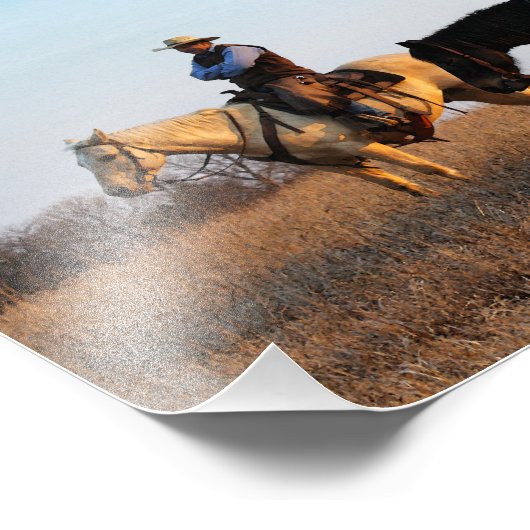 Drie Flint Hills Cowboys Foto Afdruk (Hoek)