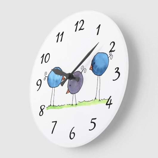 Drie flitsende Waterverf vogels Grote Klok (Hoek)