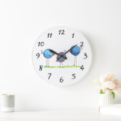 Drie flitsende Waterverf vogels Grote Klok (Huis)