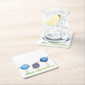 Drie flitsende Waterverf vogels Kartonnen Onderzetters (Insitu)