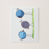 Drie flitsende Waterverf vogels Legpuzzel (Verticaal)