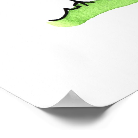 Drie flitsende Waterverf vogels Poster (Hoek)