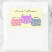 Drie Floral Purses Rechthoekige Sticker (Tas)