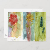 Drie Flowers Post-kaarten Briefkaart (Voorkant / Achterkant)