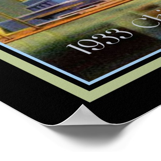 Drie 'Fluted Towers'-wereldbeurs van 1933 Poster (Hoek)