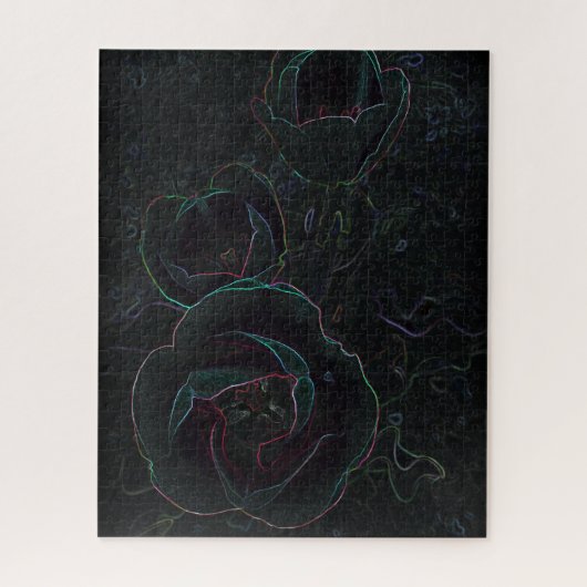 drie fluwelen tulpen legpuzzel (Verticaal)