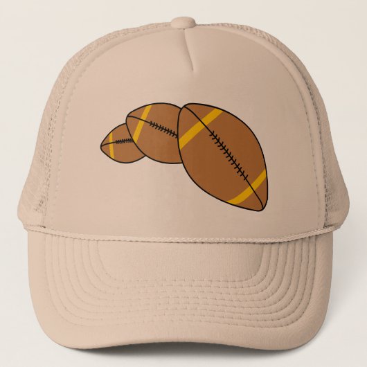 Drie Footballs Trucker Pet (Voorkant)