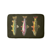 Drie forel-decor badmat (Voorkant)