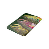 Drie forel-decor badmat (Gekanteld)