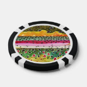 Drie forelvissen pokerchips (Enkel)