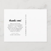 Drie Foto Afstuderen Dank u Briefkaart (Achterkant)