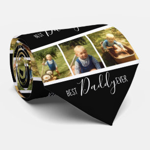 Drie Foto beste papa ooit Stropdas