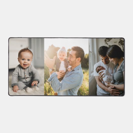 Drie foto collage familie bureaumat (Voorkant)