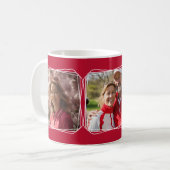 Drie Foto Collage Modern Rood C81 & Wit Moeder Koffiemok (Voorkant links)