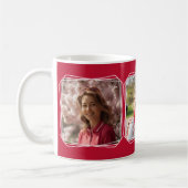 Drie Foto Collage Modern Rood C81 & Wit Moeder Koffiemok (Links)