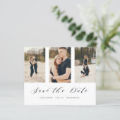 Drie foto collage romantische bruiloft goedkoop (Staand voorkant)