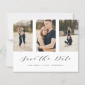 Drie foto collage romantische bruiloft goedkoop (Voorkant)