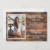 Drie foto collage rustieke Afstudeerder partij Kaart (Achterkant)