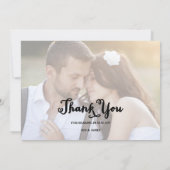 Drie foto collage rustieke bruiloft dank u kaart (Achterkant)