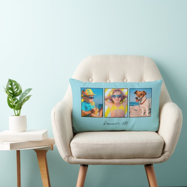 Drie-Foto Familie Kussen (Stoel)