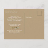 Drie foto Floral gepersonaliseerde afstudeerfeest Uitnodiging Briefkaart (Achterkant)