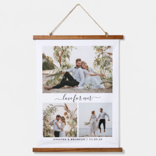 Drie foto-galerij Elegant Script Couple Tapestry Hangend Wandkleed