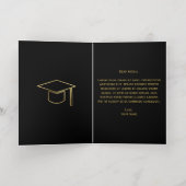 Drie Foto Goud Folie Afstuderen Wenskaart (Binnenlaag)