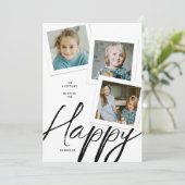 DRIE FOTO HANUKKA KAART (Staand voorkant)