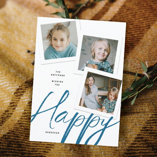 DRIE FOTO HANUKKA KAART
