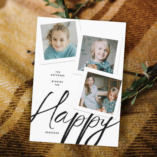 DRIE FOTO HANUKKA KAART
