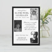 drie foto - herdenkingskaarten programmakaart (Staand voorkant)