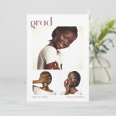 Drie foto-inkuilkorrelkleuringsPartij roze Kaart (Staand voorkant)