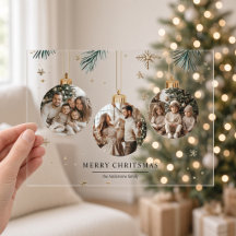 Drie Foto Kerstballen Helder