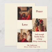 Drie foto kerstkaart (Voorkant / Achterkant)