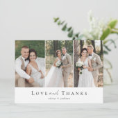 Drie foto liefde en Bedankt bruiloft (Staand voorkant)