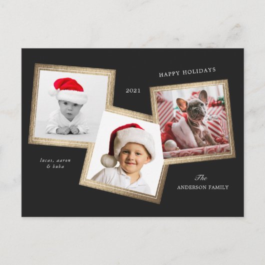 Drie foto Lijst familie vakantie Briefkaart (Voorkant)